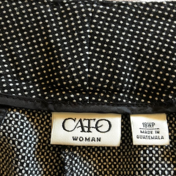 *2 for $10.00 / Ladies Petite Black Dress Slacks w/ Dot Pattern - Picture 5 of 7